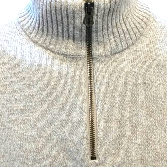 J. CREW MENS MERINO WOOL RIBBED HALF-ZIP TURTLENECK LONG SLEEVE SWEATER SIZE XXL - Picture 3 of 11